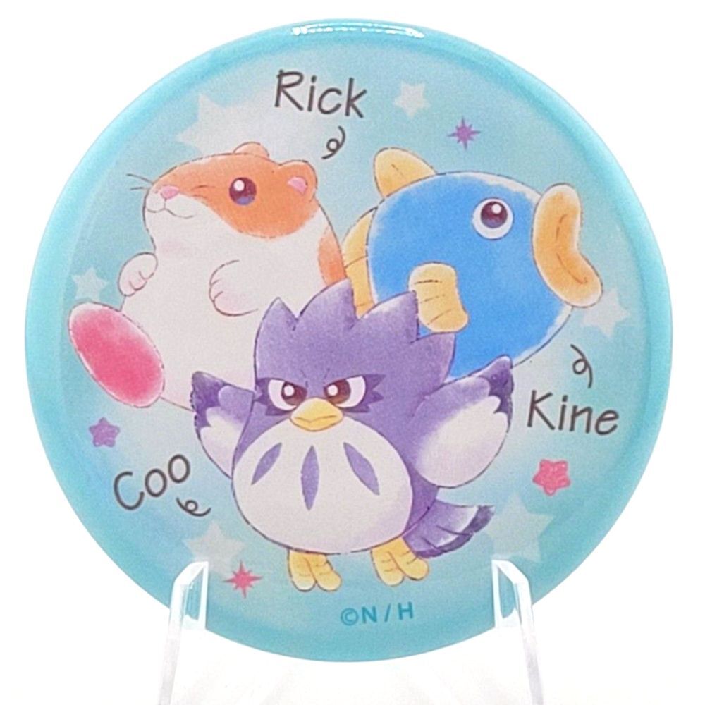 Rick Kine & Coo - Kirby Kamio Japan Blue Can Badge